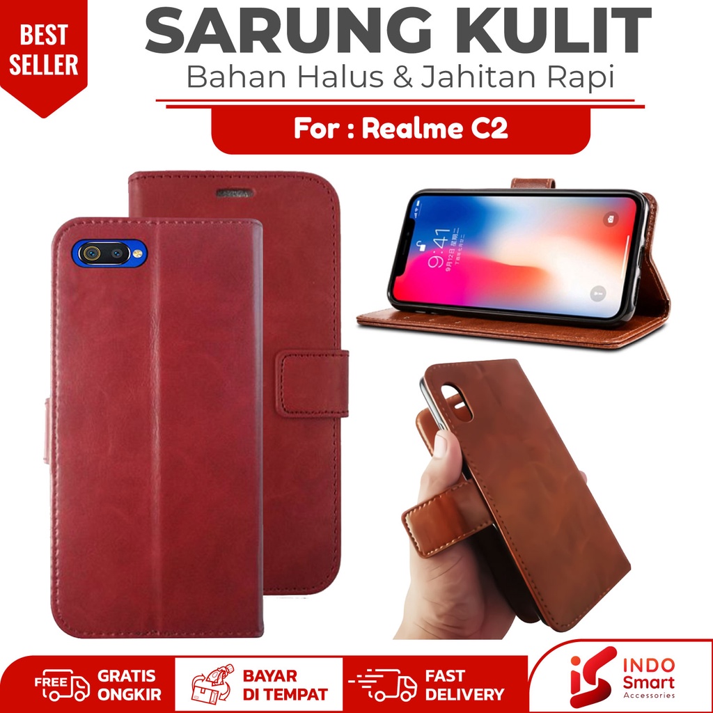 Realme C2 C 2 / Case Realme C2 / C2 / Case A1K / Flip Casing Hp Wallet Wallet Leather Cover Hp