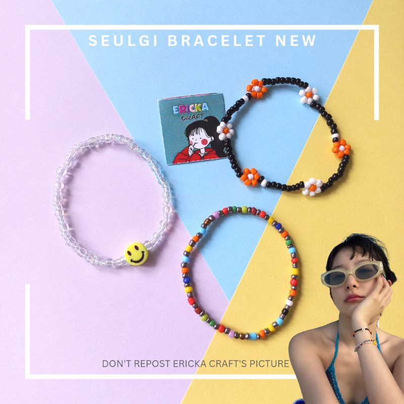 SEULGI BRACELET ใหม่ BRACELET KPOP KOREAN IDOL SEULGI RED VELVET RED VELVET BY ERICKA CRAFT