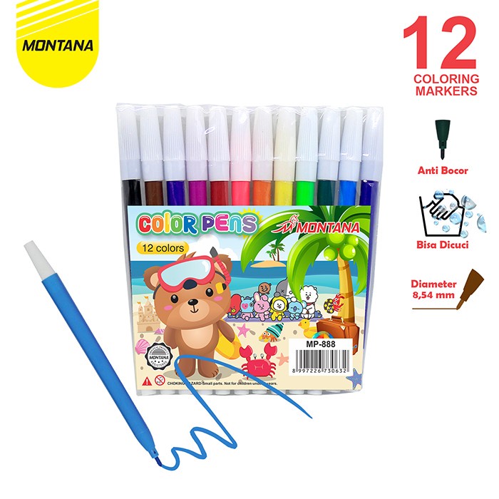 Montana MP-888 ปากกามาร์กเกอร์ดินสอขนาดเล็ก 12 สี