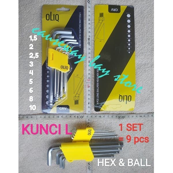 L-WRENCH 1 ชุด HEX และบอล