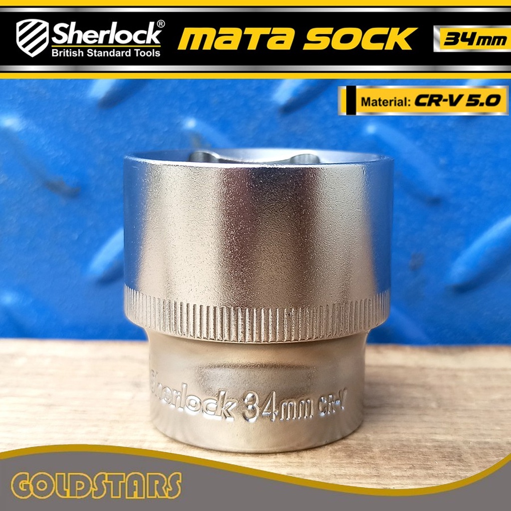 MATA 34 mm 6 PT Original Sherlock Shock ประแจ 1/2 นิ้ว Socket Bit