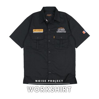 เสื้อเชิ้ตแขนสั้น พิมพ์ลาย NOISE COSTUM BLACK สําหรับผู้ชาย