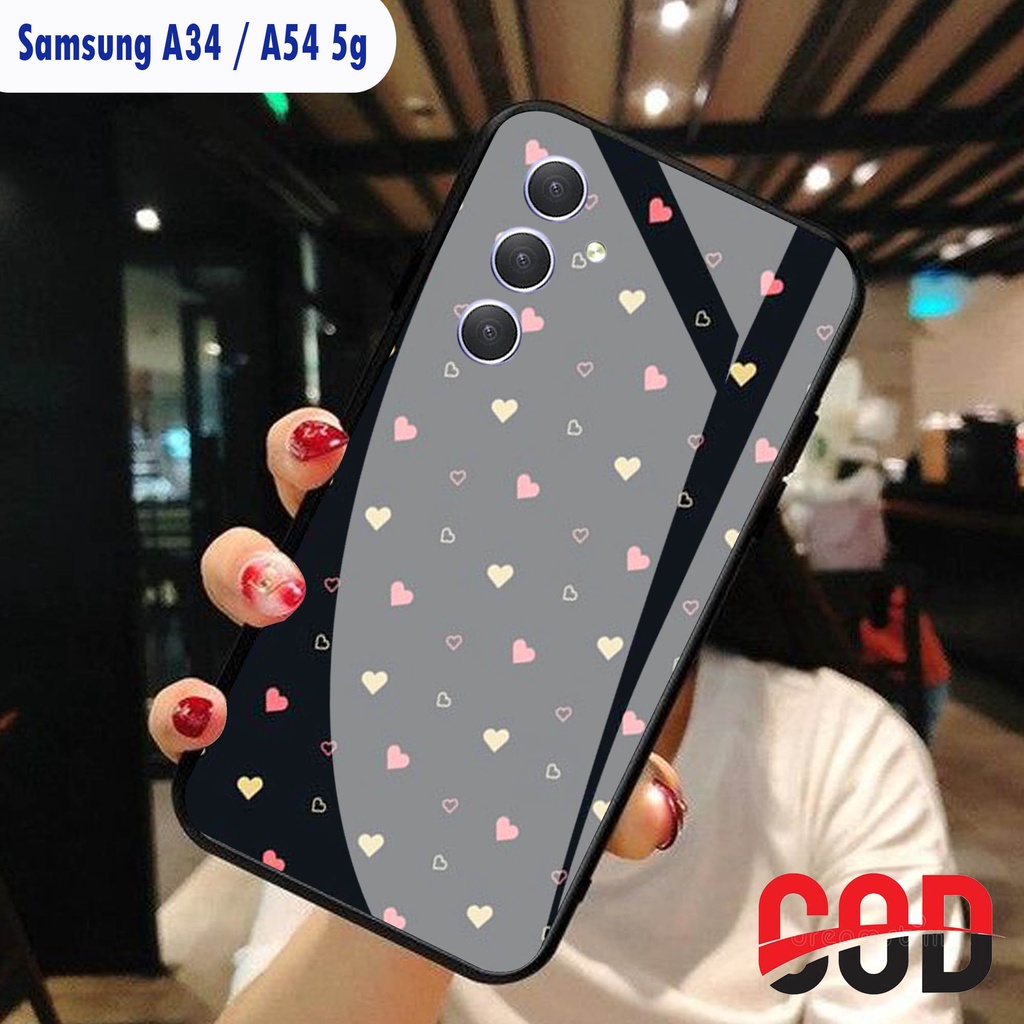 (S04) เคสกระจก SAM A34 5G - เคสมือถือรุ่นใหม่ล่าสุด - SAM A34 5G - ฟิล์มกันรอยมือถือ - SAM A34 5G