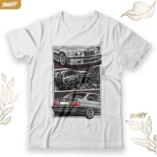 เสื้อยืด พิมพ์ลายรถยนต์ bmw E36 สไตล์สปอร์ต BAJU DISTRO