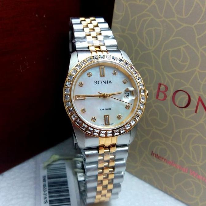 Save Bonia Bnb10553-3157S นาฬิกาข้อมืออะนาล็อก แซฟไฟร์ ขนาด 32 มม. สําหรับผู้หญิง