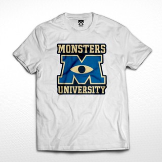 เสื้อยืด พิมพ์ลายโลโก้การ์ตูน MONSTER UNIVERSITY สไตล์วินเทจ