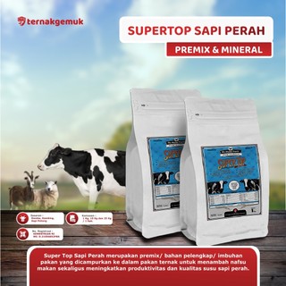 PREMIX MINERAL SAPI PERAH PREMIUM- SUPER TOP SAPI PERAH - PELENGKAP PAKAN KONSENTRAT SAPI PERAH PENINGKAT PRODUKSI SUSU