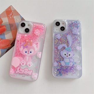 เคสโทรศัพท์มือถือแบบนิ่ม ใส มีทรายไหล แต่งกลิตเตอร์ ระยิบระยับ สําหรับ iPhone 14 Plus 12 Pro Max 13 11