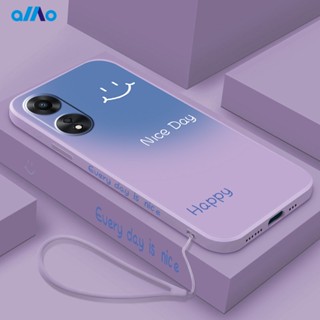 เคสโทรศัพท์มือถือ แบบนิ่ม ลายหน้ายิ้ม สีสันสดใส สําหรับ Oppo Reno8 T 4G 5G A78 5G Reno8 T 4G 5G A17K A17 A77s A77 5G A57