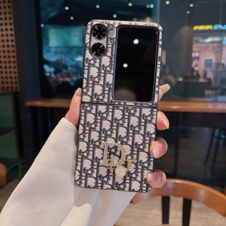 เคสโทรศัพท์มือถือ ป้องกันกระแทก แบบฝาพับ สําหรับ OPPO Find N2 Flip Dior Bid