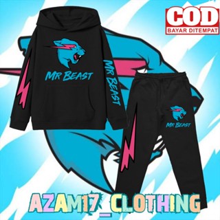 เสื้อกันหนาว มีฮู้ด ลาย Mr Beast Youtuber Mister Beast สําหรับเด็กผู้ชาย และเด็กผู้หญิง