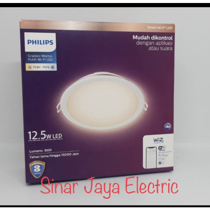 [สมาร ์ ท ] Philips Smart Wifi Led Downlight 12.5 5 5 D125 - เชื ่ อมต ่ อ Wiz แบบหรี ่ แสงได ้ [Lamp ]