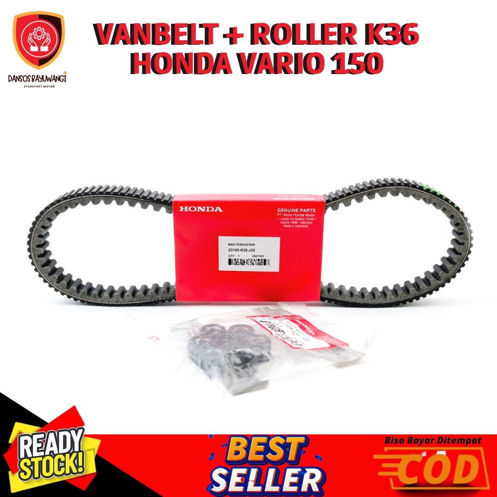 เข็มขัด Van + ROLLER K36 Vario 150 Vario 150 ESP Vario 125 LED Honda 23100-K36-J01+2212A-K36-T00