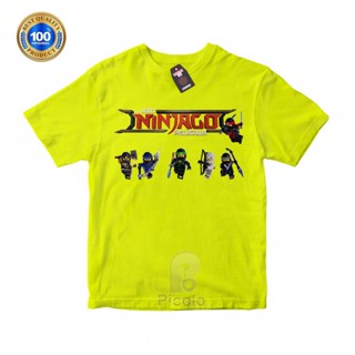 (ฟรีชื่อ) เสื้อยืด ผ้าฝ้าย พิมพ์ลาย THE NINJAGO PELICULA UNISEX สําหรับเด็ก