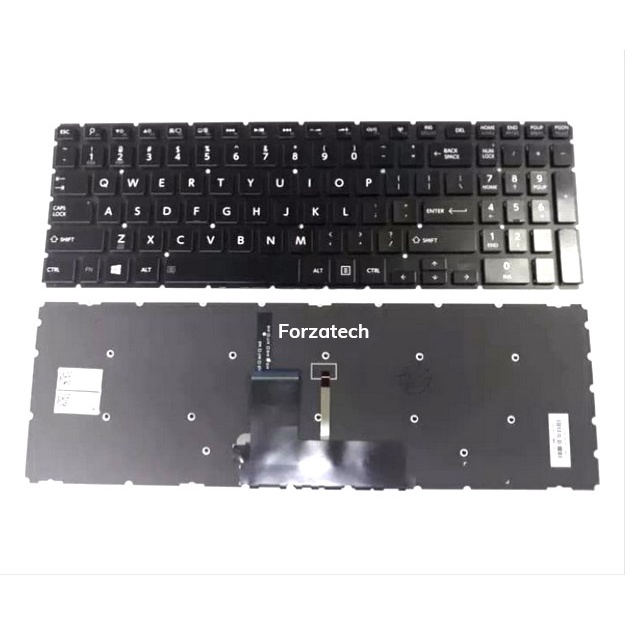 Toshiba Satellite Keyboard Radius P55 P55-A P55-B P55W P55W-B P55W-C Backlight รับประกันใหม่