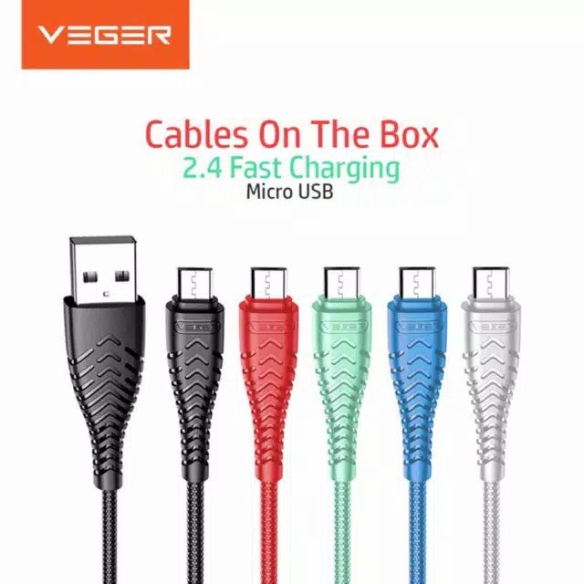 VEGER V110 MICRO Data Cable ต่อชิ้น/ขายปลีก 1M Fast Charging original veger