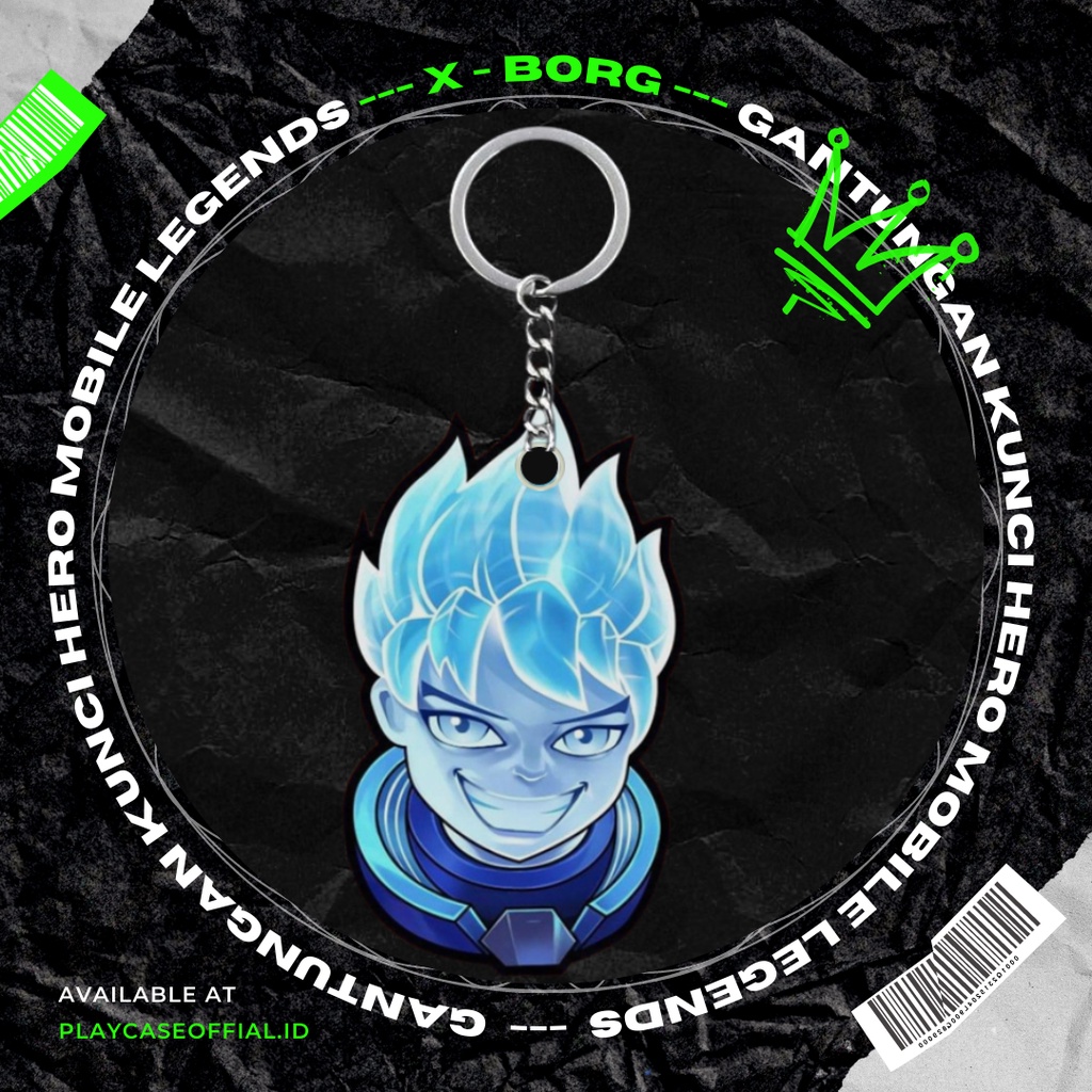 GANTUNGAN MOBILE LEGENDS KEYCHAIN [X -BORG] REVERSE AND DURABLE PICTURE