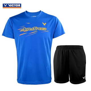 Victory เสื้อยืดกีฬาแบดมินตัน ไมโครไฟเบอร์ 100% ทนทาน สําหรับผู้ชาย และผู้หญิง