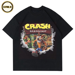 เสื้อยืด พิมพ์ลายเกม CRASH BANDICOOT PS2 Classic VINTAGE สําหรับผู้ชาย | รองเท้าบูท | เสื้อยืด พิมพ์ลาย DISTRO OVERSIZE สีดํา สําหรับผู้ชาย และผู้หญิง