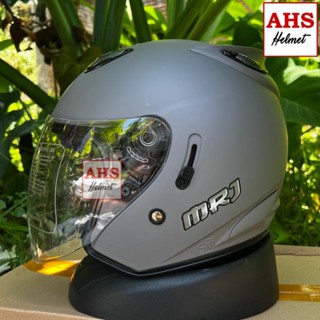 หมวกกันน็อค Mrj CENTRO HALFFACE Double VISOR SOLID Standard SNI