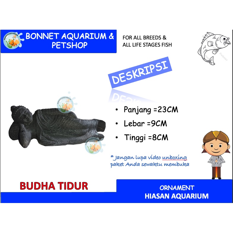 FIBER DECORATIVE TOY AQUARIUM BUDA SLEEPING