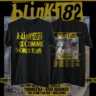 เสื้อยืด พิมพ์ลายวง Blink 182nd Is Coming World Tour