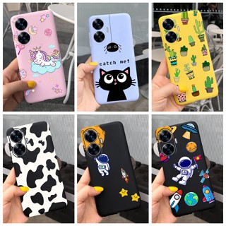 เคสซิลิโคนนิ่ม ลายวัวนักบินอวกาศน่ารัก สีแคนดี้ สําหรับ Realme C55 4G RMX3710 RealmeC55 C 55 2023