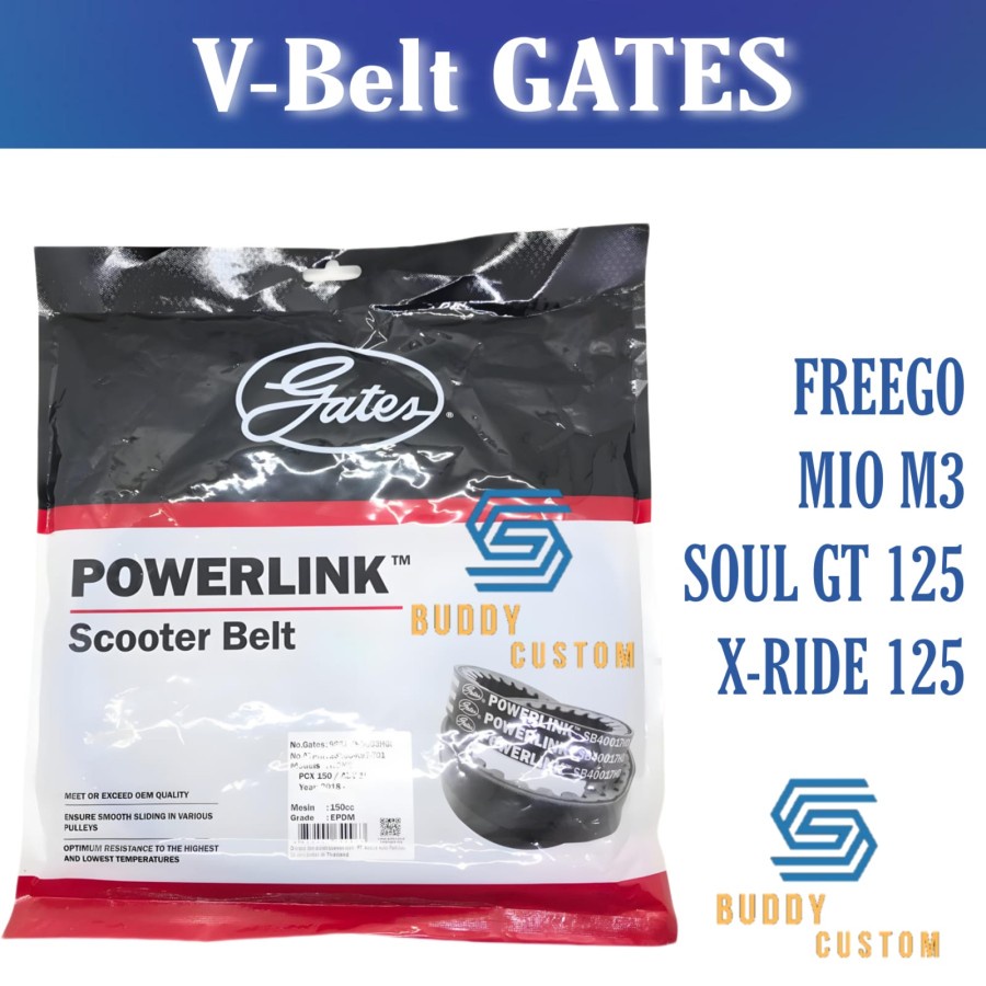 Vbelt Gates Freego Mio M3 Soul GT - Vanbelt Mio Soul M3 Freego Xride