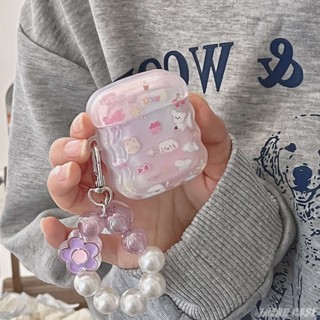 เคสหูฟังบลูทูธไร้สาย รูปกระต่ายนําโชค สีม่วง สีชมพู สําหรับ apple airpods 1 3 pro 2 2nd