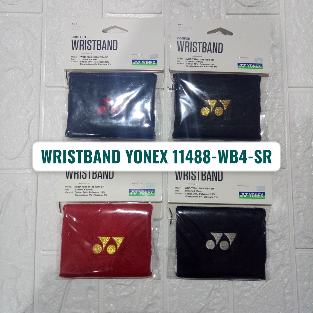 ใหม่! YONEX WB 11488 1IN1 BADMINTON WRISTBAND / HAND BAND ORIGINAL 100%