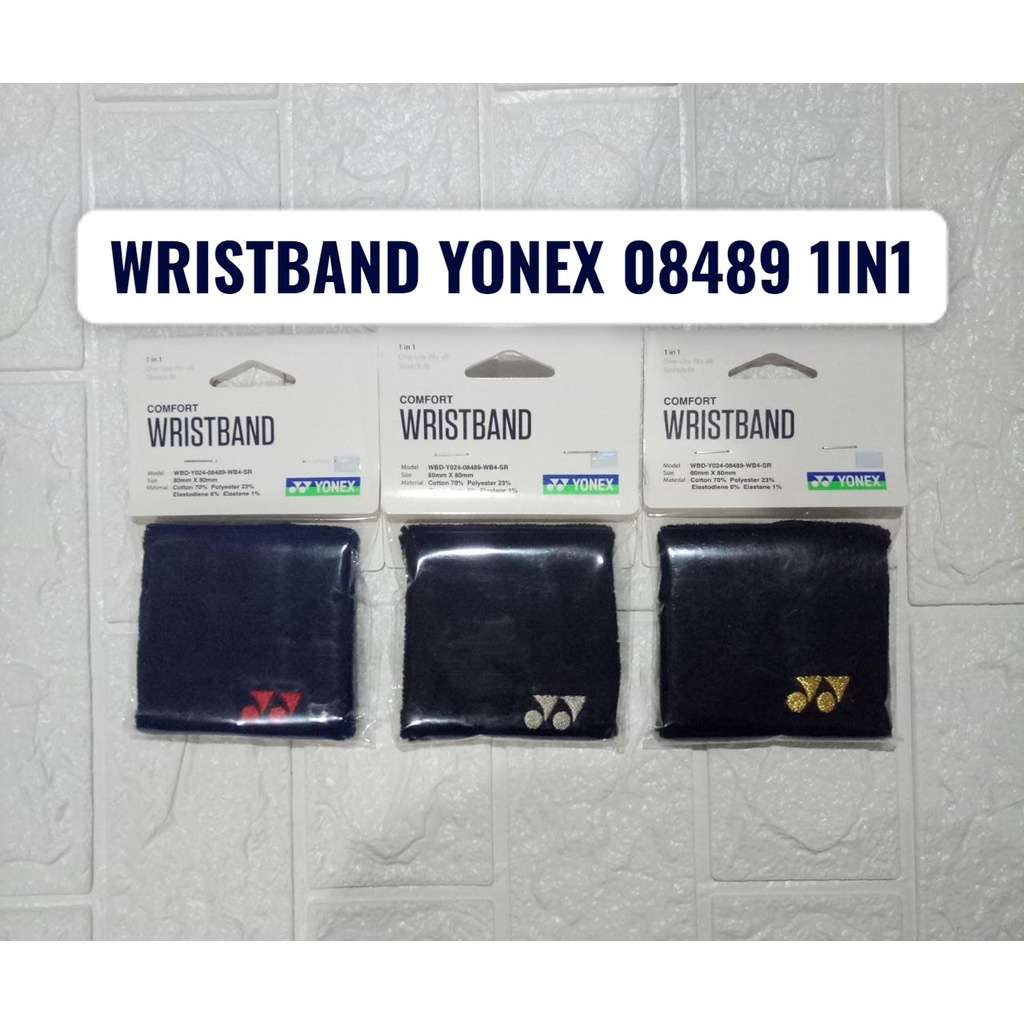 ใหม่! YONEX WB 08489 1iN1 BADMINTON WRISTBAND / HAND BAND ORIGINAL 100%