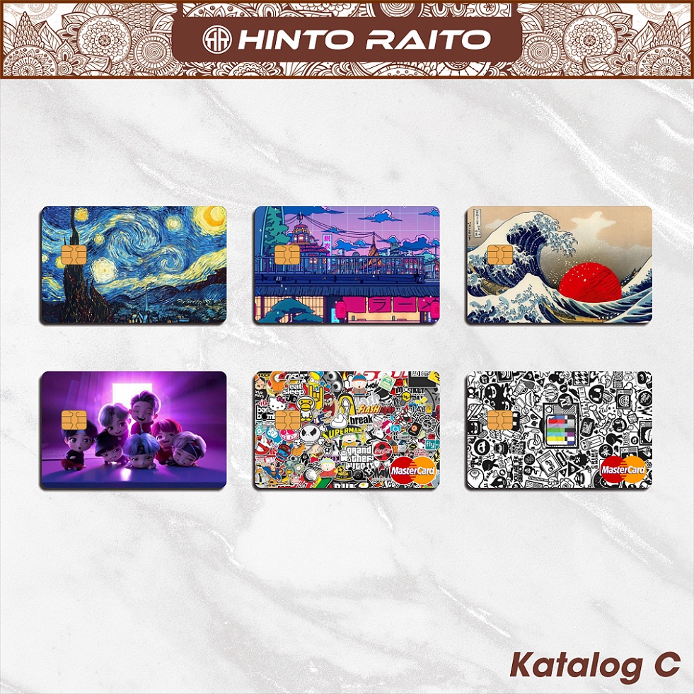 สติ๊กเกอร์การ์ด Atm - Skin Card Vinyl Emoney Flazz Catalog C Sticker