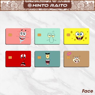 สติกเกอร์ไวนิล ลาย Spongebob Squarepants Face ATM Card สําหรับติดตกแต่ง