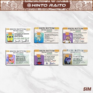 สติกเกอร์ไวนิล ลาย Spongebob SIM Series ATM Card สําหรับติดตกแต่ง