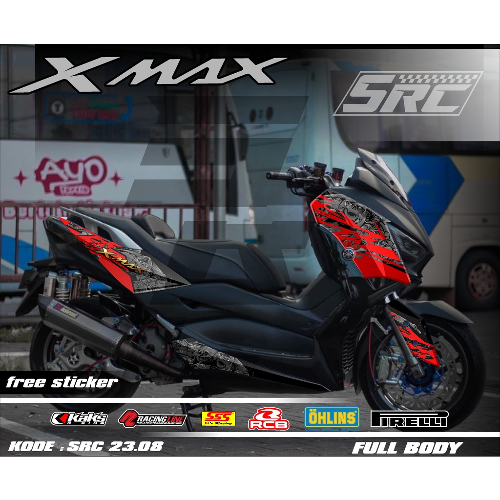 สติกเกอร์รูปลอก Full Body XMAX Old Graphic Motif สติกเกอร์รูปลอก Full Body XMAX Racing สติกเกอร์ Decal XMAX เก่า full body SRC 08 - รูปที่ 3