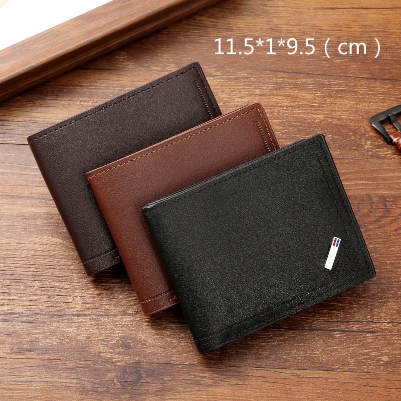 BEST D1918 ผู้ชายแฟชั่น LETTER WALLET