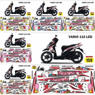 สติกเกอร์ LED ลายเฮลโลคิตตี้ สําหรับติดตกแต่งรถจักรยานยนต์ Honda Vario 110 fi