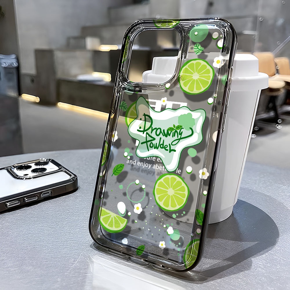 เคสโทรศัพท์มือถือ แบบใส ลายมะนาว ผลไม้ สําหรับ iphone 14 pro max 11 13 12 7 8 Plus X XR XSMax