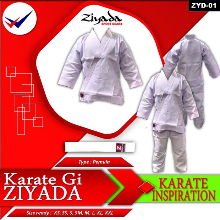 ชุดเริ่มต้นคาราเต้ Ziyada Tegi Gi Judo Aikido Jujitsu เสื้อผ้า