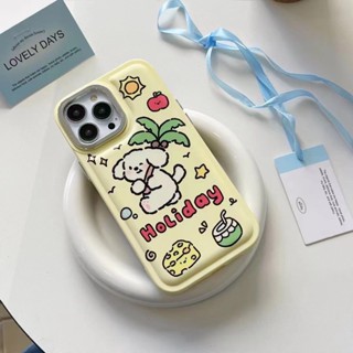 เคสโทรศัพท์มือถือ กันกระแทก ลายการ์ตูนสีเหลือง สําหรับ iPhone 11 12 12pro 12promax 13 13pro 13promax 14 14pro 14promax