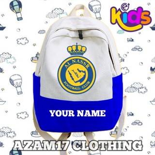 กระเป๋าเป้สะพายหลัง Al Nassr CR7 ลายทีมฟุตบอล สําหรับผู้ชาย และเด็กผู้หญิง