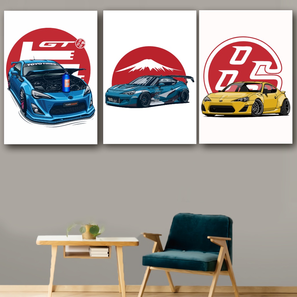 โปสเตอร์ไม้ KRMK RACING TOYOTA FT86 SUBARU GT86 JDM LEGEND