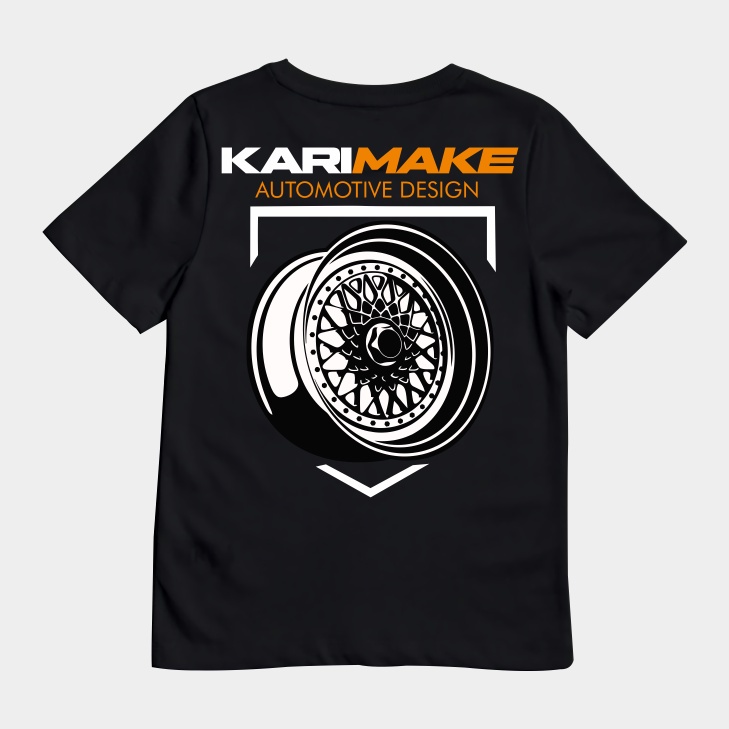 KRMK เสื้อยืด Distro สําหรับเด็ก Unisex พร้อม BBS RS STREET WEAR ภาพขอบ