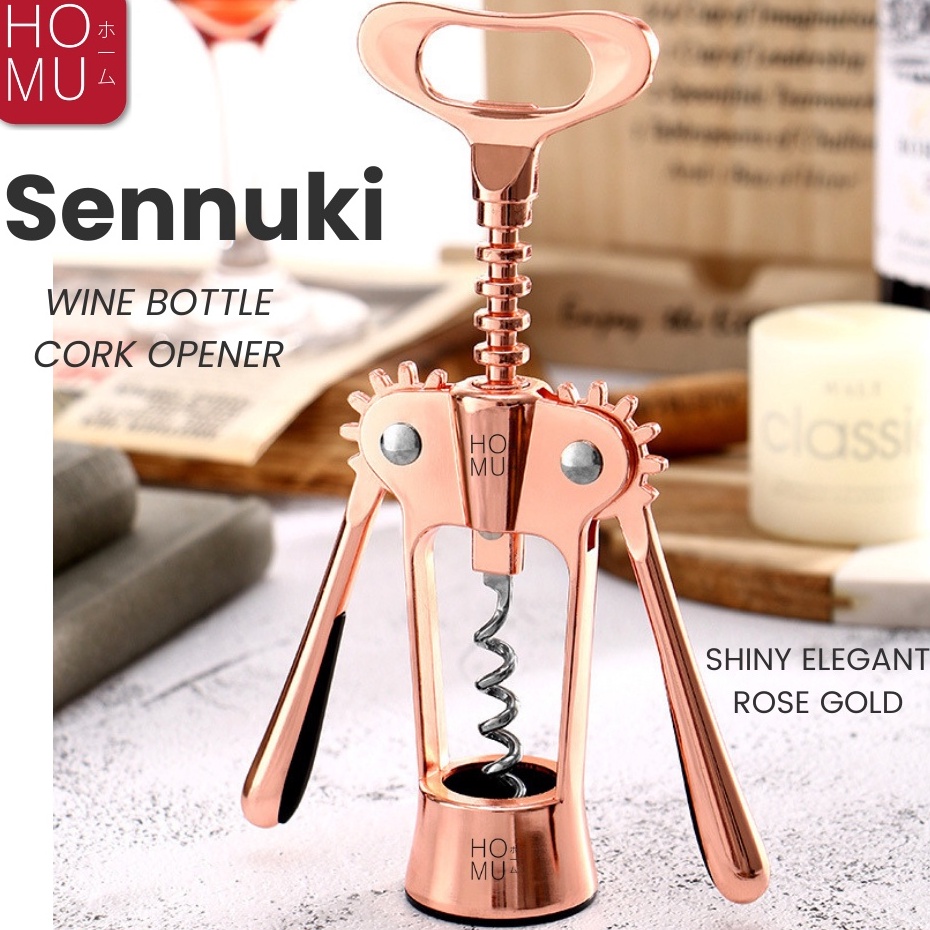 Homu SENNUKI ที่เปิดขวดไวน์พรีเมี่ยม ที่เปิดขวดไวน์ ที่เปิดขวดไวน์ ที่เปิดขวด ที่เปิดขวด สกรู วินเทจ แบบแมนนวล r ★★.