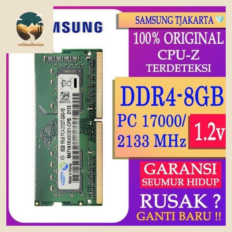 แรมแล็ปท็อป SAMSUNG DDR4 8GB 2133mhz 17000 ORI GAMING RAM NB DDR4 8GB wildaalfaniaa
