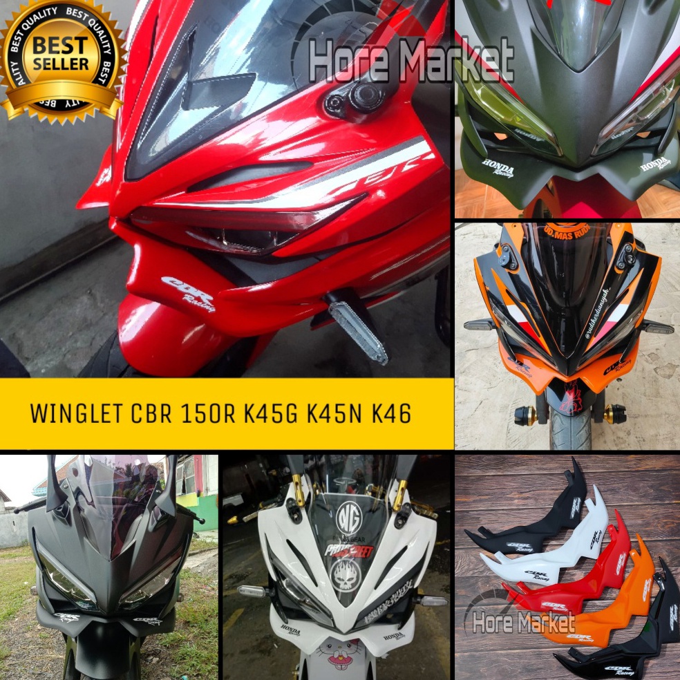 . WINGLET CBR 150R K45G K45N K46 WINGLET CBR 150 R 2016 2017 2018 2019 2020 WINGLET CBR150R