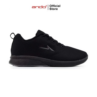 Ando Official Sepatu Sneakers Sip 35 Remaja - Hitam/Hitam