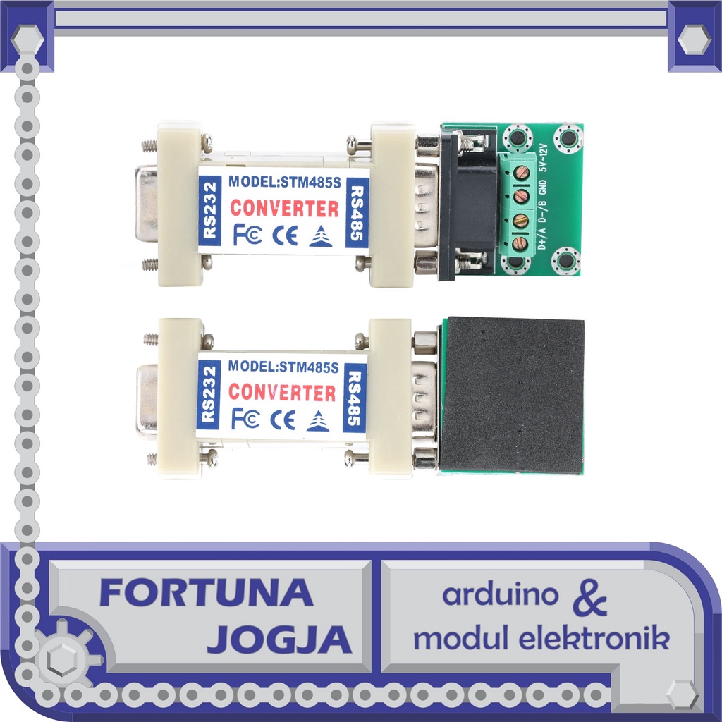 RS232 DB-9 Female to RS485 Serial UART Adapter Converter 1.2Km Range