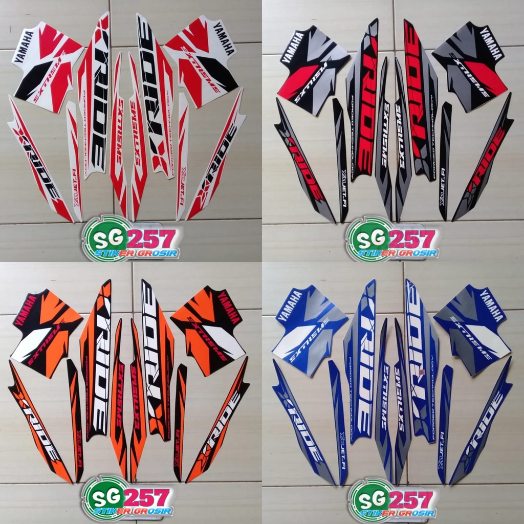 STANDARD XRIDE X-RIDE 2015 2016 MOTORCYCLE BODY STRIPING STICKER