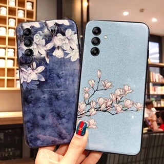 เคสโทรศัพท์ Samsung Galaxy A54 A34 A14 S21 FE 5G ยางนิ่ม ลายดอกไม้ กลิตเตอร์ แวววาว สําหรับ เคส Samsung A34 5G